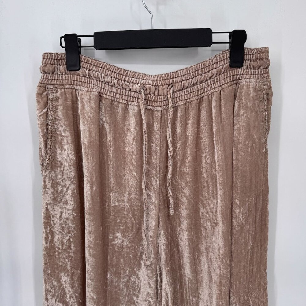 Hei Hei Fairy Boho Burnout Velvet Wide Leg Lounge Pants MP Pink Coquette - Picture 2 of 11